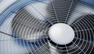 Close-up of an HVAC fan, showcasing the metal grille and blades, relevant to tips for selecting the best HVAC system for home comfort.